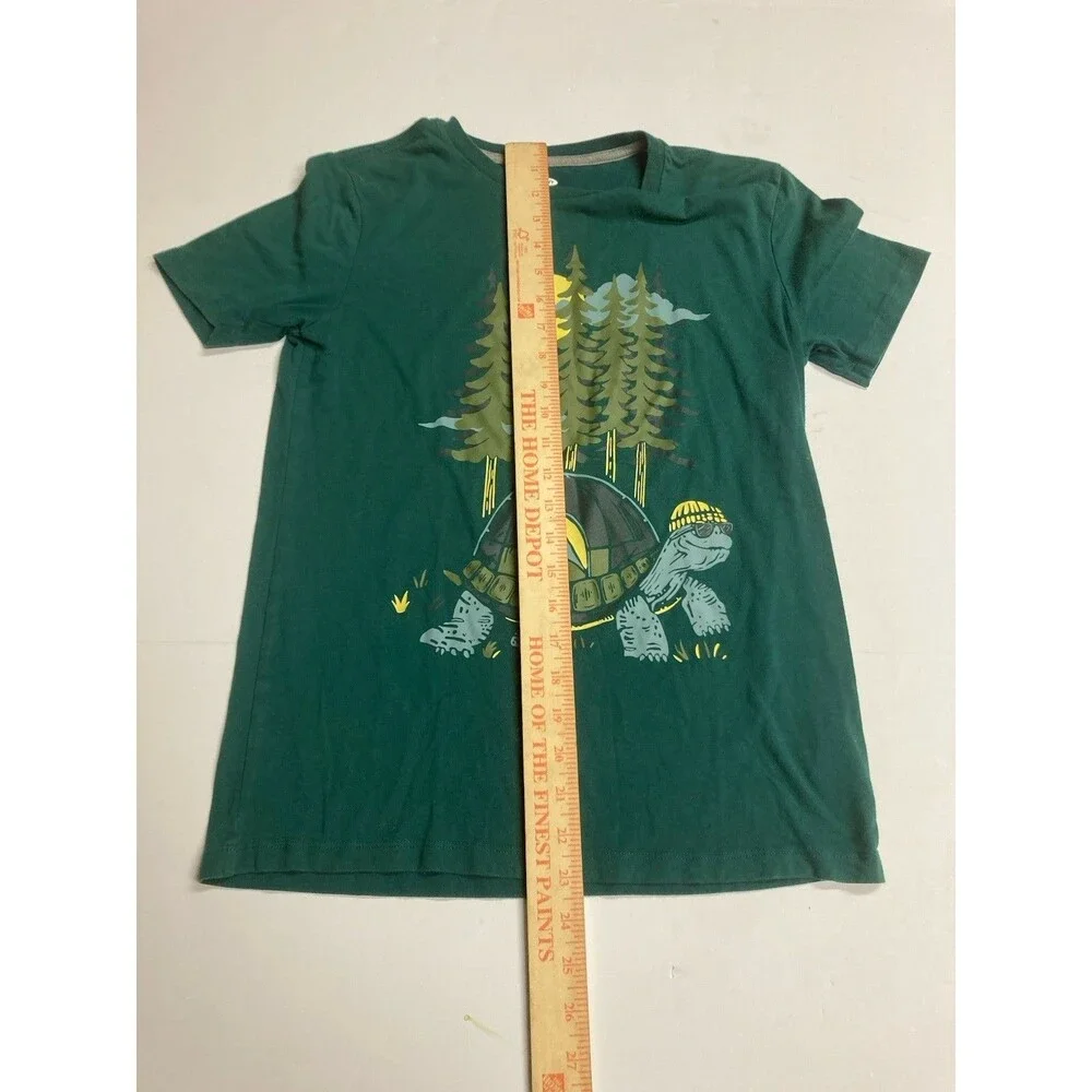 Old Navy Boys XL (14-16) Green Turtle Graphic Print Crew Neck Short Sleeve Tee